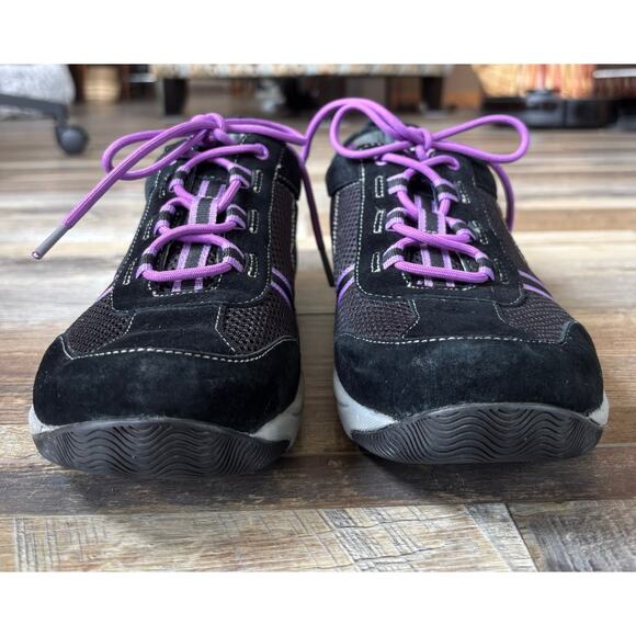 DANSKO Womens Helen Perforated Sneakers EUR 42 US 11 Black Purple Suede - Picture 1 of 7